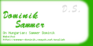 dominik sammer business card